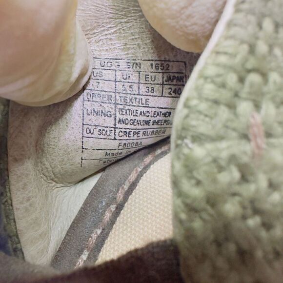 UGG Brianda Military Green Espadrille Cotton Sheepskin Wedge Sandals UGG Shoes T - Picture 9 of 9